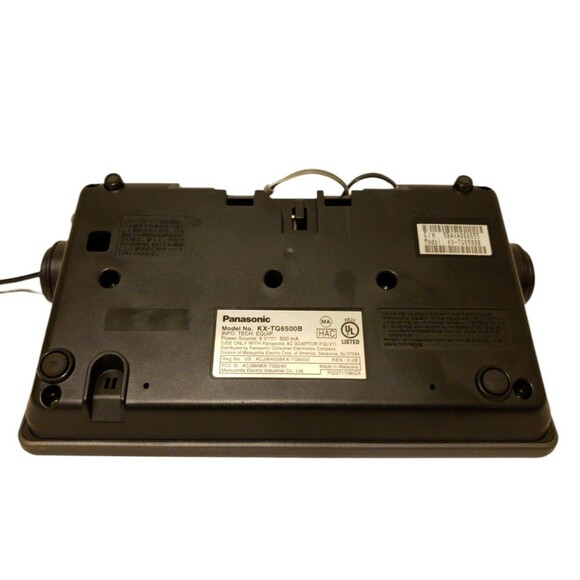 Panasonic kx-tg6500b 5.8 ghz 2 line cordless replacement base for kx-tga650b - Picture 7 of 8